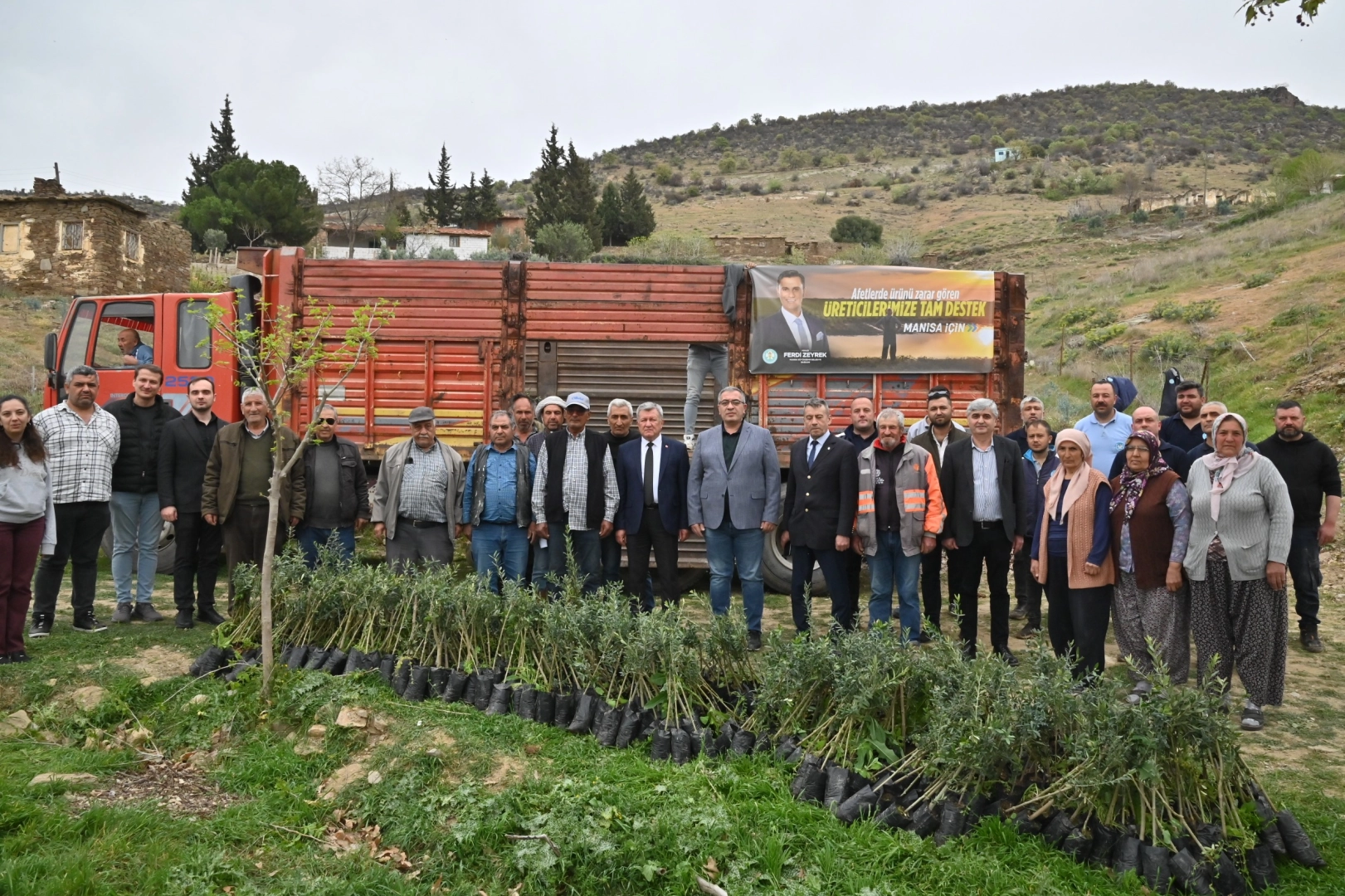 Mansia Büyükşehir yanan alanları yeşillendiriyor