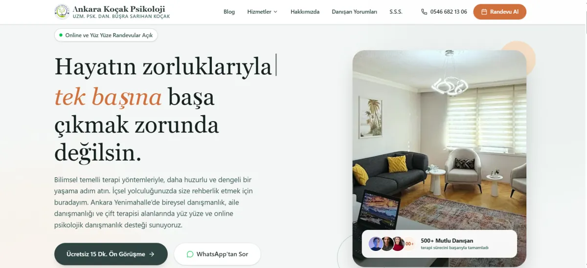 Yenimahalle Psikolog Randevusu
