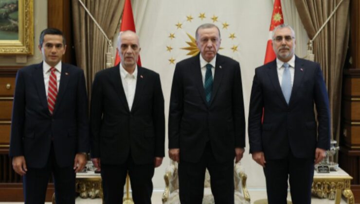 Cumhurbaşkanı Erdoğan, işçi ve işveren temsilcilerini kabul etti