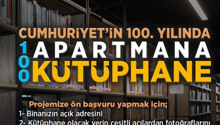 Kayseri Talas’ta 100 apartmana 100 kütüphane